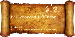 Hellenbrand Nándor névjegykártya