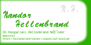 nandor hellenbrand business card